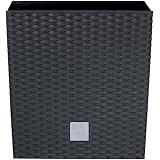 Prosperplast DRTS200L-S433  20 x 20 x 20,2 cm "Rato" Low Blumentopf – Anthrazit- 2-teilig (mit Einstecktopf)