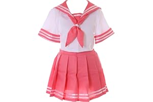 Kawaii-Story MN-210 różowo-biały marynarz mundurek szkolny, 6-częściowy garnitur Seifuku, damski kostium Cosplay od Astolfo dla fanów Fate Grand Order