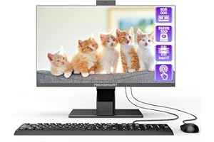DREAMFYRE Computer desktop All-in-One touch screen Core i7 (fino a 3,80 GHz) 8 GB RAM 512 GB SSD Webcam Pop - up Supporto Dual Banda Wi-FI 2,4 G/5,2 G Computer Tutto in Uno
