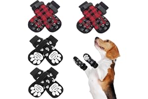 Dolahovy 8PCS Scarpe per Cani,Scarpe Cane antiscivolo Scarpe Protezioni per cani Protezione per Zampe di Cane Regolabili Protezione Zampe Cani Protezione Le Zampe per Cani esterno Protezione per Zampe