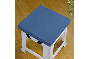 Rr tianshi Cojines de asiento antideslizantes para sillas de comedor, cojines de asiento lavables para taburete, jardín, interior, exterior, oficina en casa (30 x 30 x 3 cm, azul marino)