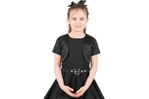 BlackButterfly Enfants Satin Manche Courte Boléro Filles
