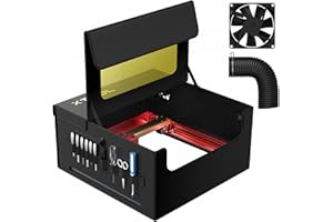 xTool Boîtier pour xTool D1/D1 Pro et d'autres Graveurs Laser, Pliable et Portable, Ignifuge et Anti-fumée, Isolant Efficacement 99% du Smog et des Odeurs