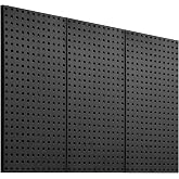 VEVOR 609.6 x 304.8 x 19mm 3 Panel Metal Perforated Panels Heavy Duty Steel Wall Organizer for Living Room Tool Storage Craft