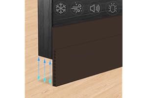 HIZH Nuovo Paraspifferi Sottoporta per Blindate,7.6 cm x 100 cm con Adesivo 3M,Guarnizione in Gomma Sottoporta Ideale per la Protezione da Rumori,il Freddo e la Chiusura della Porta d'Ingresso