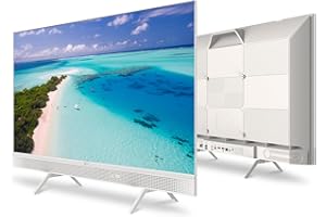 Metz Portable TV QLED 32 Pouces (80 cm) Smart Google Television HDR 10 Haut-parleurs Puissants DBX TV Dolby Audio Chromecast Commande Vocale Google Assistant Tuner Power-C (32MQE7100 Blanc)