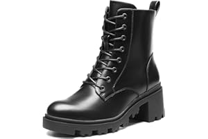 DREAM PAIRS Bottes Femme de la Mode Bottes Epaisses Confortables Bottines Tendance pour l'Automne et de l'hiver SDAB2317W