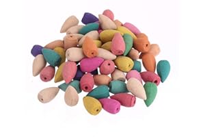 DAQIEPIN Rückfluss Räucherkegel Set Rauchen Fluss Keramik Räuchergefäß Rückflusskegel Sticks Räucherstäbchenhalter Teich Räuchergefäß für Leseraum Wohnkultur Räucherstäbchenhalter