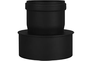 LANZZAS Tubo de pellets de 80 mm de diámetro a 120 mm de diámetro en color negro