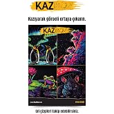 Kazboz Kazıma Sanatı Seti, Hayvanlar Temalı, Kağıt, 205x290 mm, Ahşap Kalem Dahil