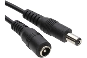 kenable DC-förlängningskabel 5,5 x 2,1 mm hane till hona för CCTV och säkerhetskameror 3 m [3 meter/3m]