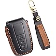 TECART Smart Car Key Case Key Cover Fits Toyota Camry V70 CHR C-HR Land Cruiser Prado Prius Corolla RAV4 Key Protection Key Case Car Key Case 3 Buttons Black