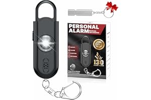 Naiicute Alarma de bolsillo para mujeres, niñas, niños, ancianos, sirena de autodefensa, llavero, alarma personal con luz estroboscópica, luz estroboscópica, linterna, alarma de seguridad