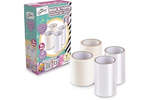 Teorema Giocattoli, Rotoli di Ricarica per Laboratorio Stickers, Set di 4 Pezzi (2 bianchi, 2 trasparenti), Kit per Bambini 5+ Anni