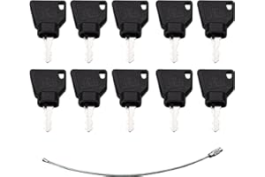 CARNFORTH 10PCS Ignition Keys for JCB Heavy Equipment Bobcat Bomag Caterpillar, Mini Excavators Loader 701, 45501, 14607