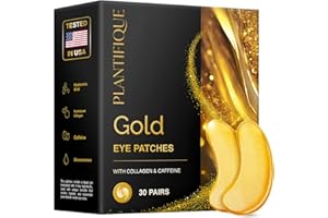 PLANTIFIQUE Skincare Patch Yeux Anti Poche Cernes | Masque Visage Collagene Hydratant | Contour Yeux Femme et AntiCerne Homme | Soin Visage Anti Rides | 30 Paires