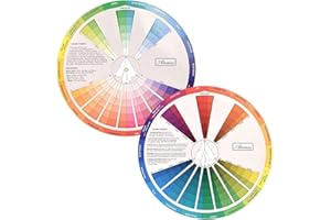 Yerleomit Farbrad Farbkreis Farbtafel 23.5cm, 360° Drehbarkeit Farbrad Farbabstimmungsrad Farbkarte Color Guide Wheel Farbmischrad Farbmischrad für Kreatives Malen und Airbrush Design