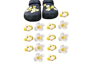 tikono Schuhanhnger in Krokodilleder-Optik, Natur- und Outdoor-Schuhanhnger, Bienen- und Blumen-Anhnger, Kunststoff