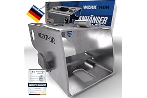 WERKTHOR Antivol de remorque sans cadenas - Cadenas universel pour remorque - Protection antivol couplée et couplée - Serrure de remorque en acier inoxydable - Serrure pour remorque
