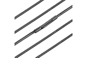 FaithHeart Catenina Uomo Collana Uomo Acciaio Inossidabile 2 MM Catena Serpente 40/50/60/70 CM Catenina Argento Nero Oro Chiusura Comoda e Veloce Collane Ciondolo Impilate Hiphop