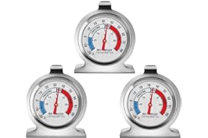 LINKHOOD Kühlschrank-Thermometer, große Zifferblatt Gefrierschrank Kühlschrank Thermometer, klassische Serie Temperatur-Thermometer für Kühlschrank Gefrierschrank Kühlschrank Kühler (3Pack)