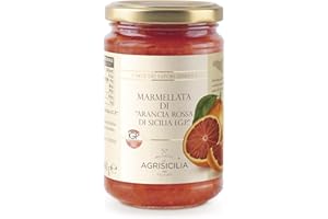 Agrisicilia Marmellata di Arancia Rossa di Sicilia I.G.P. - 360 grammi - marmellata artigianale con arance rosse 100% siciliane ideale per colazione e merenda.