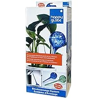 Feelino 2X 9cm Grosse Glas-Bewässerungskugeln Happy Globe zur automatischen Bewässerung für ca. 14 Tage, Durstkugeln…