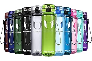 Sportowa butelka wody Super Sparrow - 350 ml / 500 ml / 750 ml / 1l / 1,5 l - Nietoksyczny bez BPA i ekologiczny plastik Tritan Co-poliester - do biegania, siłowni, jogi, na zewnątrz i na kemping