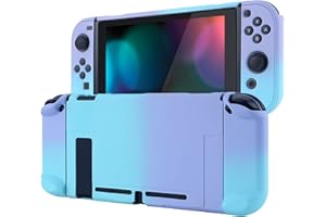 eXtremeRate PlayVital Cover Custodia Protettiva per Nintendo Switch, Copertura Rigida Case Separabile Accessori per Joycon Controller Console, Sfumato Celeste Lilla