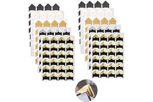 Wohlstand 10 Feuilles de Montage Photo Coins,Autocollant Papier Photo Autocollant,Coins de Photo Autocollant,Kraft Papier Autocollant Photo Protecteur de Coin Album Photo Autocollant,pour DIY Album