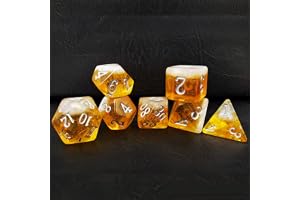 Bescon Beer Dice Set, Novelty 7pcs BeerDice Polyhedral D&D DND Dice Set of 7pcs; Lager Set