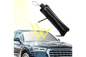 Kakbrt Car Front Windshield Sun Shade Umbrella,UV Reflecting Sun Shade Cover/Heat Sun Visor Protector, Folding to Use and Store Fits Most Vehicles Car Sun Shade (Open style, L/79 x 140CM)