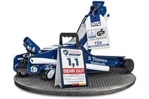 ‎NTG NTG Hydraulischer Wagenheber 2t -TÜV Zertifiziert- Flacher Rangierwagenheber 2000kg 85-375mm KFZ Werkstatt, PKW & tiefergelegte Fahrzeuge – bis 2.000 kg Tragkraft