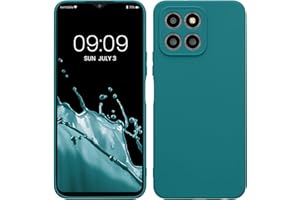 kwmobile Carcasa Compatible con Honor X8 5G / X6 / 70 Lite 5G Funda - con Bordes elevados - Apto Carga inalámbrica - petróleo Mate Mate