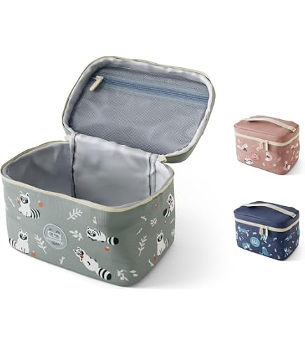 Lunch Box Enfant Green Forest - Boîte Repas et/ou Goûter 3 Compartiments - Idéal Ecole/Parc - Sans BPA - Durable et Sûr - Vert - Maison