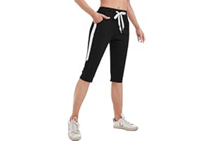 Gyabnw Pantaloni Capri Donna Pantaloni Sportivi Donna Estivi 3/4 Pantaloni Tuta Donna Estivo Cropped Pinocchietto Casual per Jogger Running Yoga