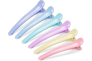 Beayuer 30pcs Hair Clips for Styling Professional Non-Slip Colorful Plastic Duckbill Alligator Hair Barrettes Pins DIY Accessories Hairpins for Women, Baby Kids and Girls (30 Pieces, Colorful)