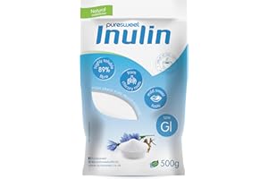 Puresweet® Premium Inulin Prebiotic Fibre Powder 500g - Chicory Root, 100% Pure Inulin, Highly Soluble, Made in The EU, Fructo Oligosaccharide (FOS), Gluten Free, Vegan.