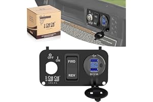 10L0L Golf Cart Console Piastra per EZGO TXT Medalist, Applicata a Chiave Interruttore Inverso Avanti, Presa Caricatore USB, Indicatore Batteria Meter