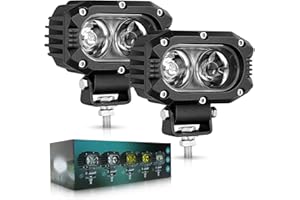 ‎CO LIGHT CO LIGHT LED Arbeitsscheinwerfer 48w Led Scheinwerfer 24v Zusatzscheinwerfer auto 4 zoll 2 stück×48W Flutlicht Rückfahrscheinwerfer SUV Offroad Motorräder LKW ATV UTV Trecker Bagger…
