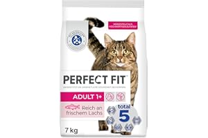 PERFECT FIT Adult Trockenfutter für erwachsene Katzen ab 1 Jahr - Lachs, 7 kg (1 Beutel)