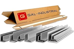 Gal Industrial Perfil angular de aluminio 40 x 40 x 3 mm | longitud 200 cm | ángulo de aluminio desigual L ángulo, L perfil L