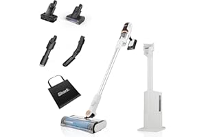 Shark Clean & Empty Cordless Vacuum Cleaner with Auto-Empty System, Lightweight Anti Hair Wrap Vacuum with Pet & Crevice Tools, 40 Mins, Charging Dock, LED Headlights, White,Mohogany, BU3521UKTSB