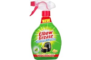 Elbow Grease Air Fryer Cleaner Spray | Spray, Foam, Wipe, Rinse - Cuts Through Dirt, Grease & Grime (Lemon Fresh, 500ml)