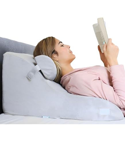 Oreiller De Lecture Et Soutien Jambes En Mousse Mémoire - 58x55x28cm, Coussin Amovible, Pour Canapé, Lit, Sol