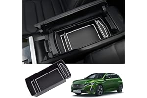 ZCLINKO Compatibile con Peugeot 308 SW P5 2021-2024 Vano Portaoggetti per Braccioli Peugeot 308 Centrale Organizer Scatola Portaoggetti Auto Interni Accessori Peugeot 308 SW 2023 (bianco)