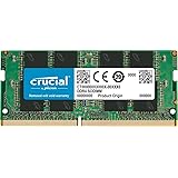 Crucial CT16G4SFD8266 16 GB (DDR4, 2666 MT/s, PC4-21300, Dual Rank x8, SODIMM, 260-Pin) Memory, Green