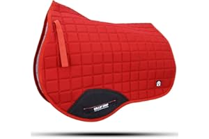 GALLOP SHOP General Purpose Saddle Pads / Horse Numnah Cloth (Cob/Pony, Red)