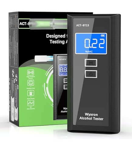 Etilometro Professionale Con Display LCD - 10 Boccagli, Portatile Per Test Alcol - Foto 2