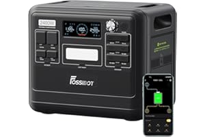 FOSSiBOT-Polska Power station F2400 2048 Wh LiFePO4 Zasilacz awaryjny, generator solarny z wyjściami 2400 W AC (szczytowa moc 4800 W), do użytku domowego w kamperze, VAT 23% 5-letnia gwarancja